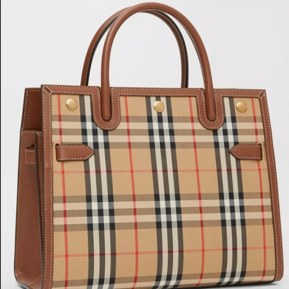 Burberry Vintage Check Small Two-handle Title Bag